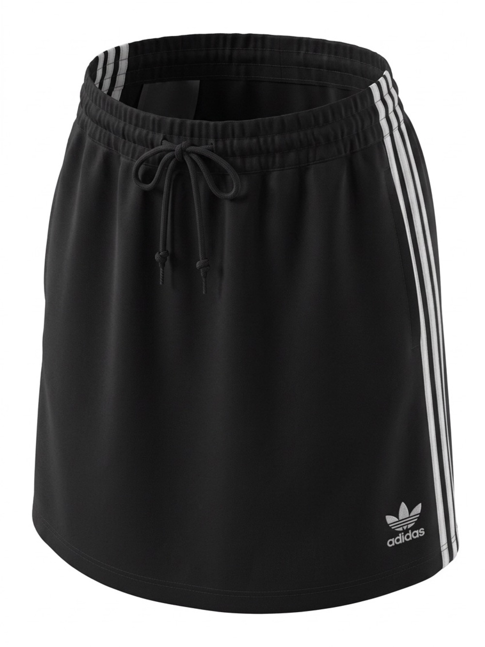 adidas Black Skirt with White Three-Stripe Detail
